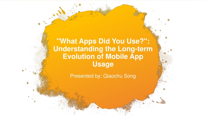what apps did you use understanding the long term