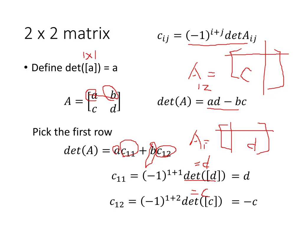 2 x 2 matrix