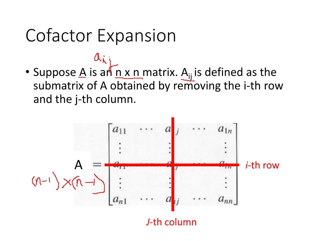 cofactor expansion