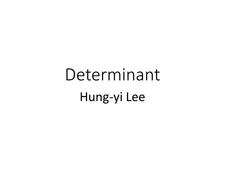 determinant hung yi lee