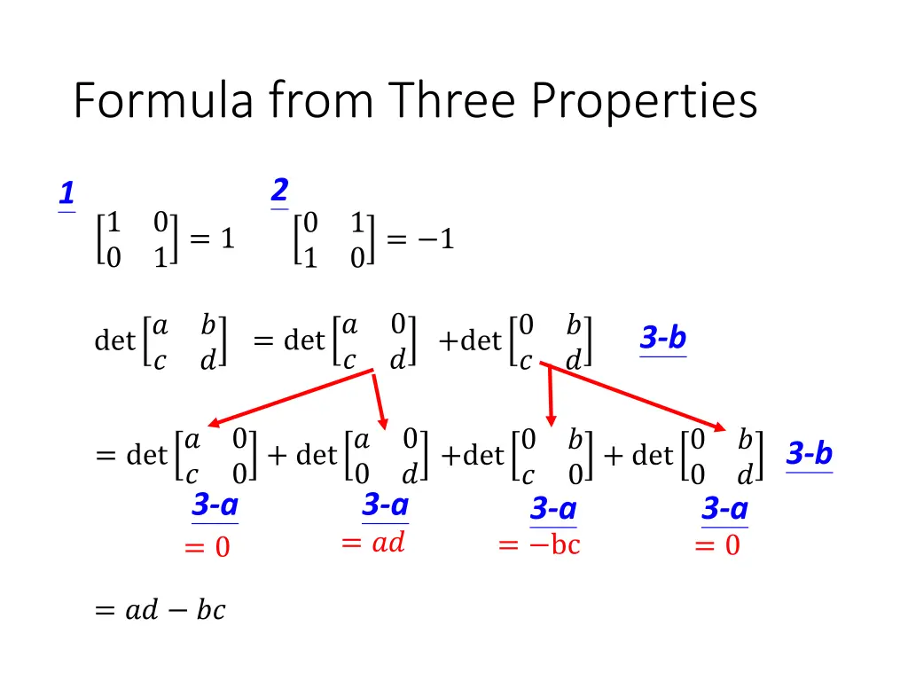 formula from three properties
