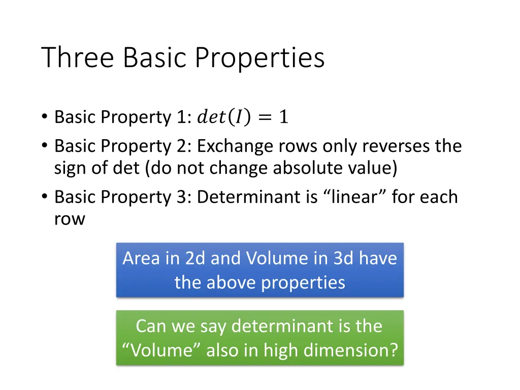 three basic properties