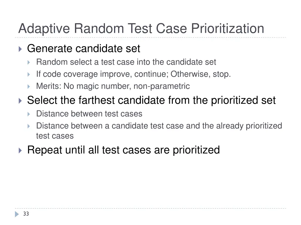 adaptive random test case prioritization