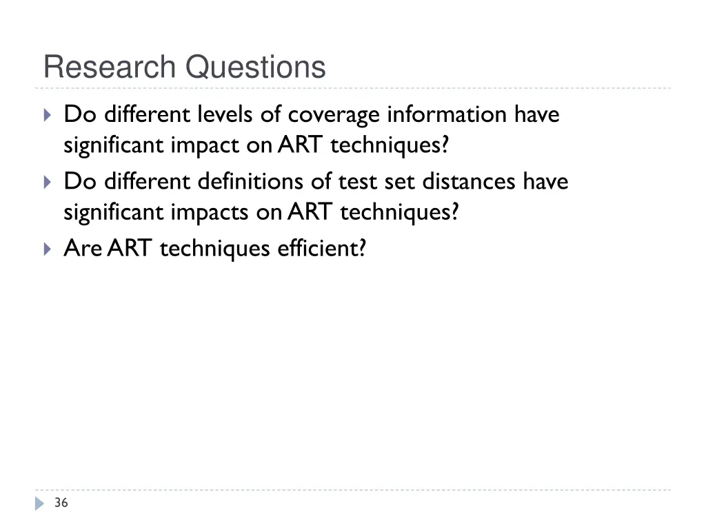 research questions