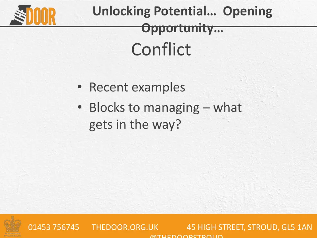 unlocking potential opening opportunity conflict