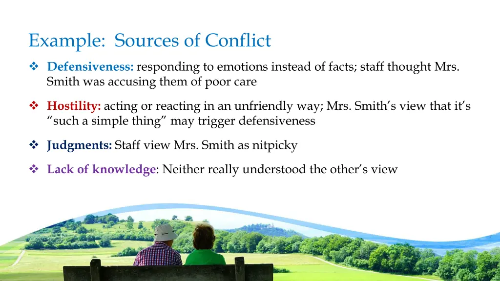example sources of conflict