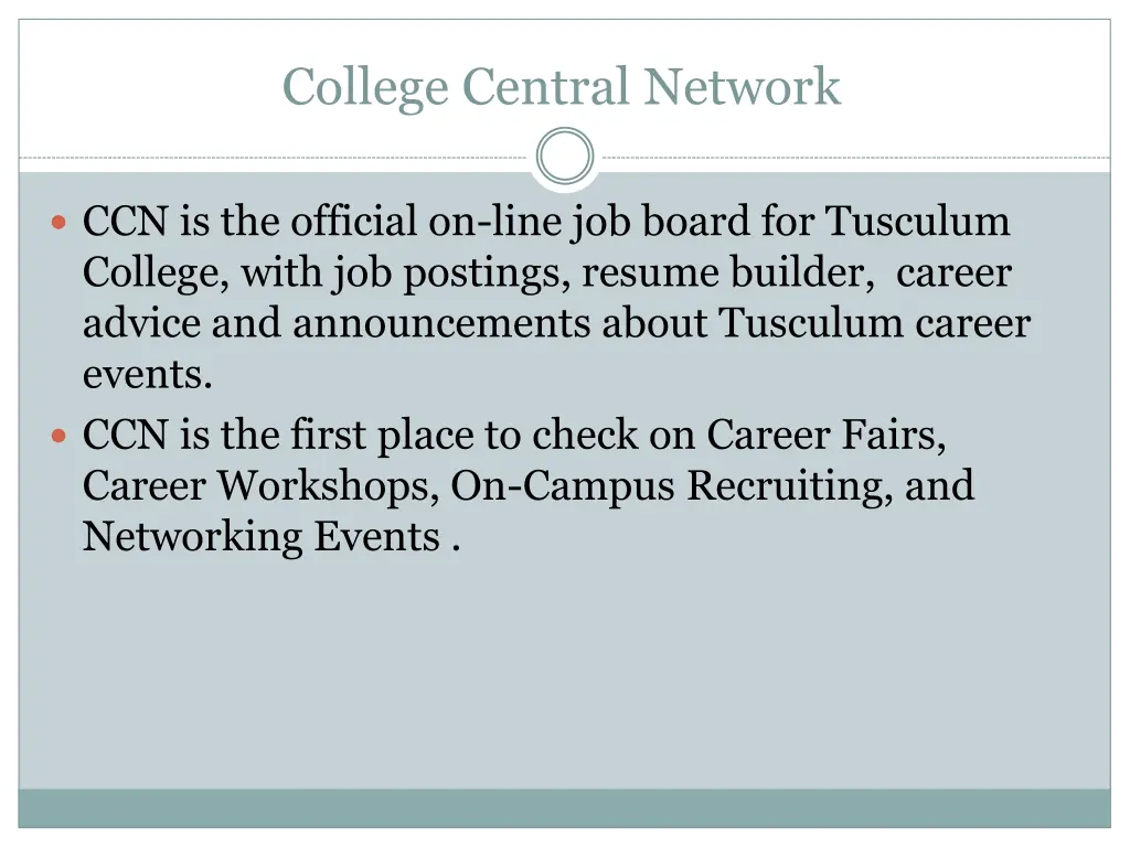 college central network