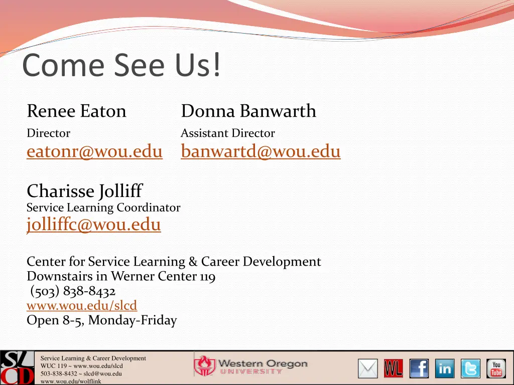 come see us