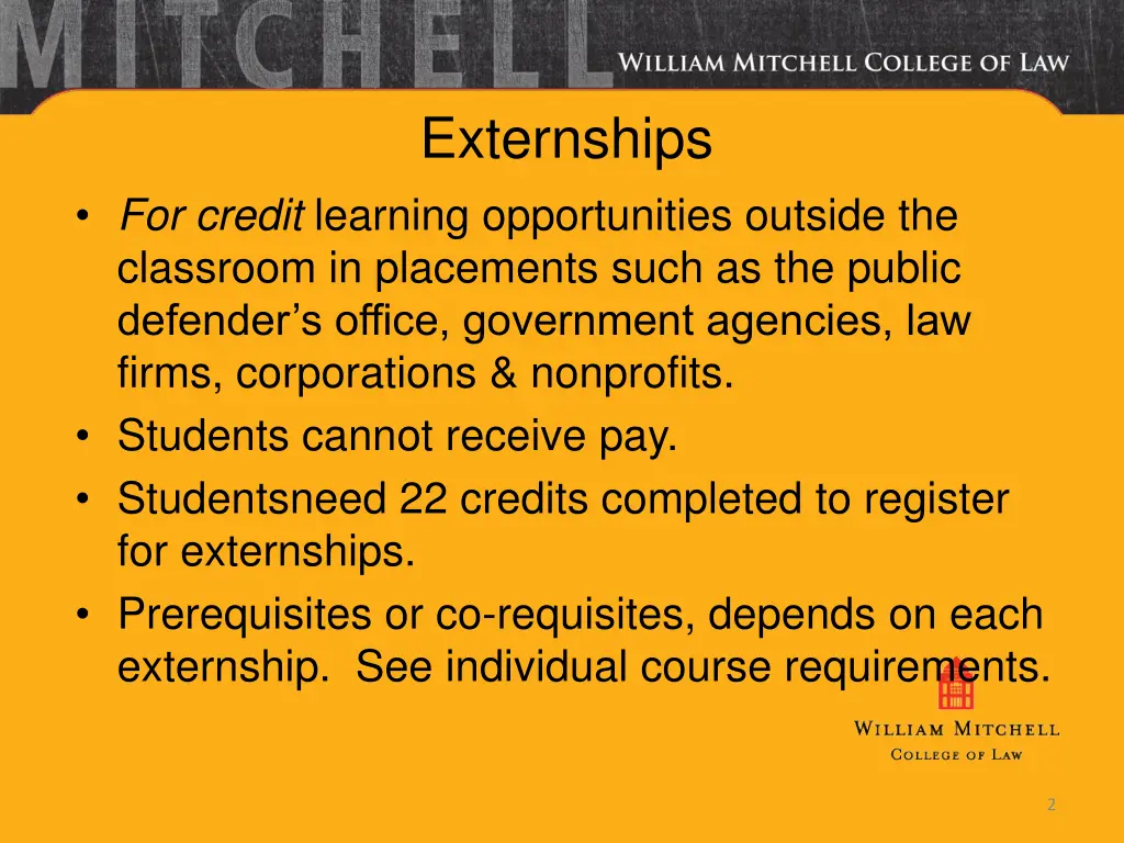 externships