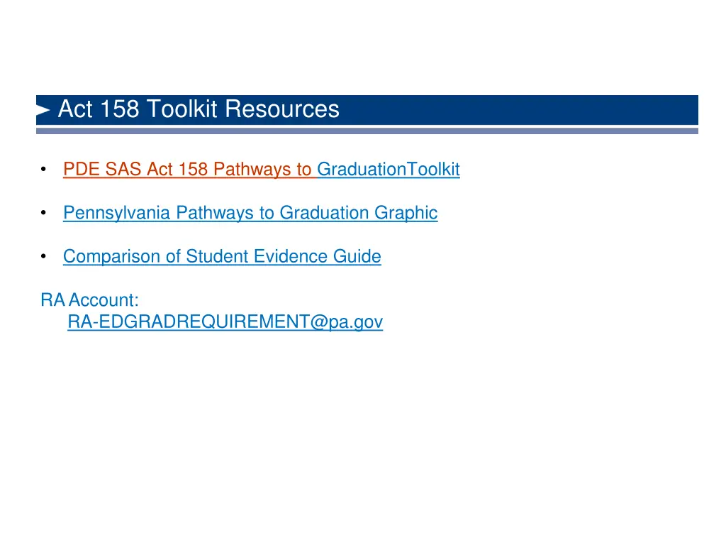act 158 toolkit resources