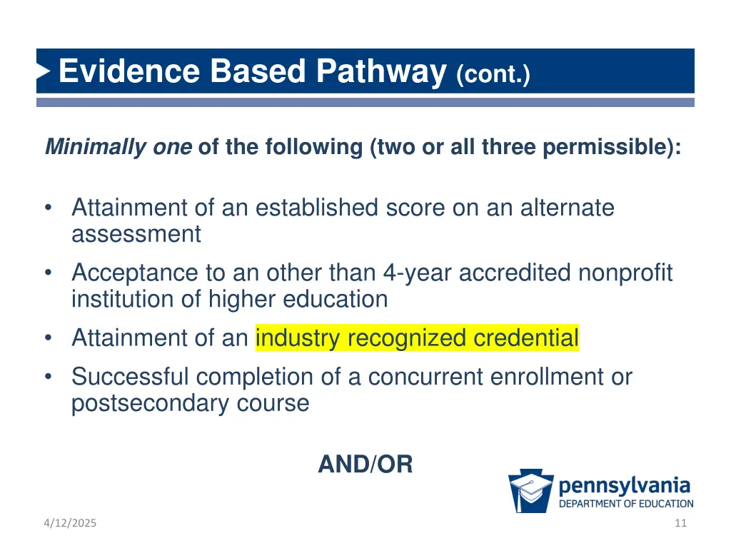 evidence based pathway cont
