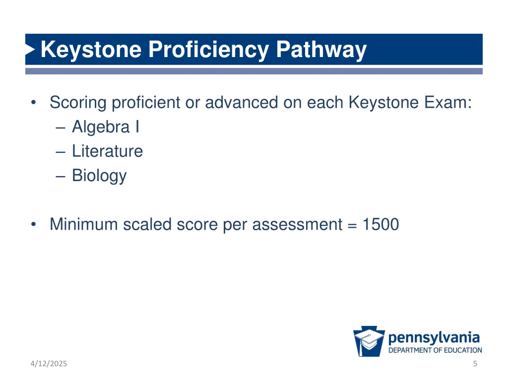 keystone proficiency pathway