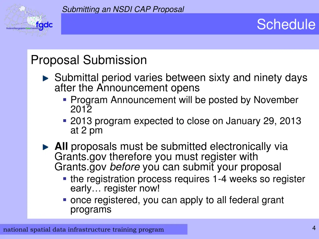 submitting an nsdi cap proposal 3