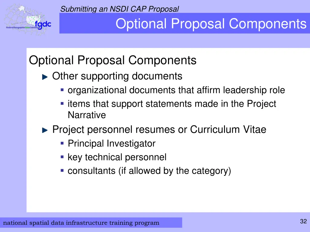 submitting an nsdi cap proposal optional proposal 1