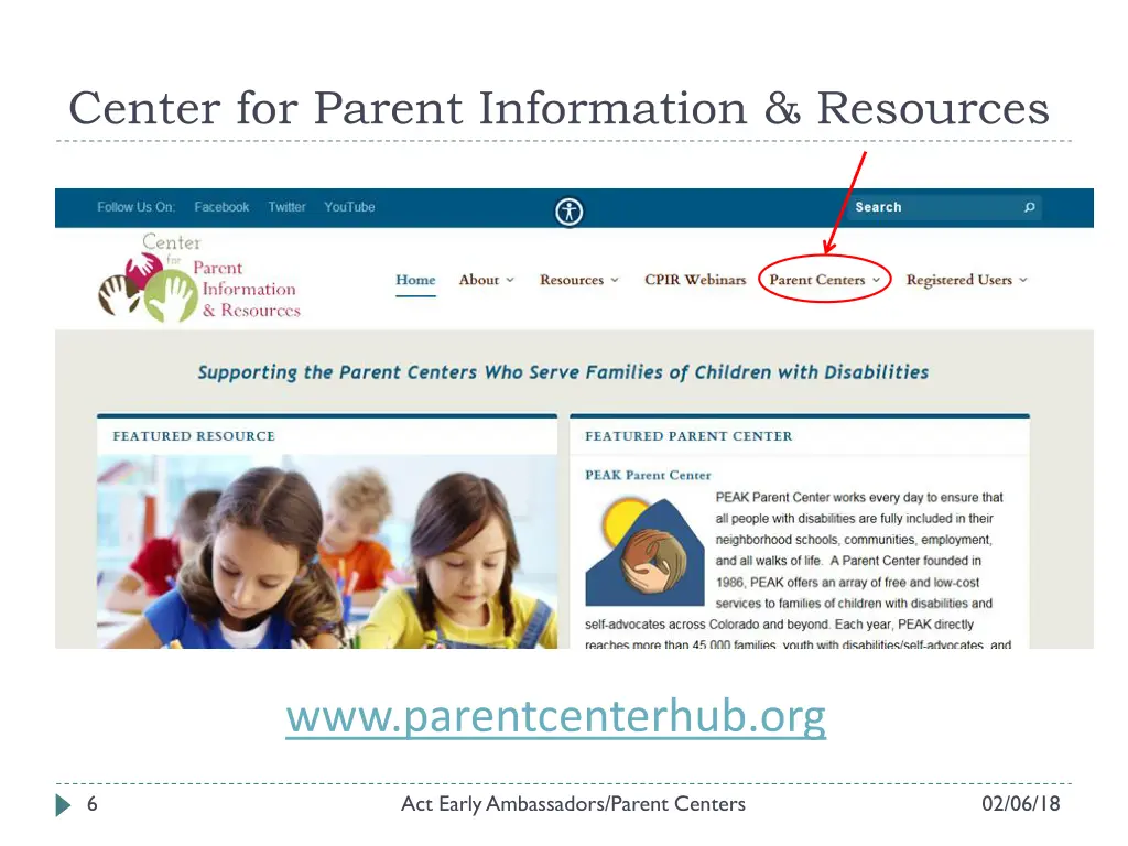 center for parent information resources