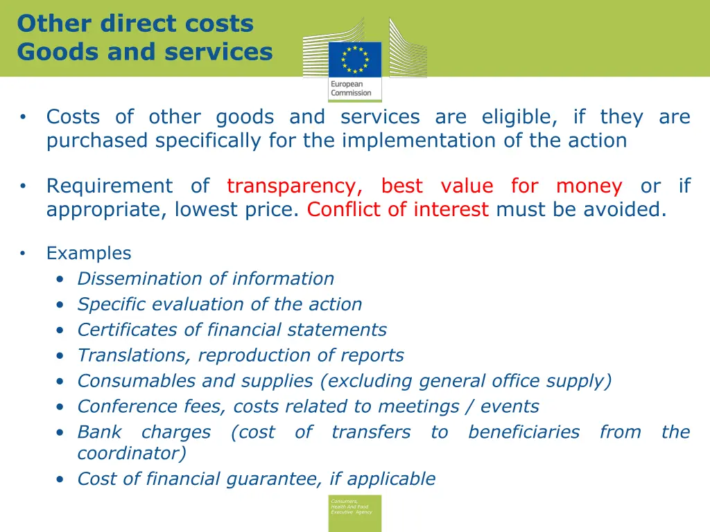 other direct costs goods and services