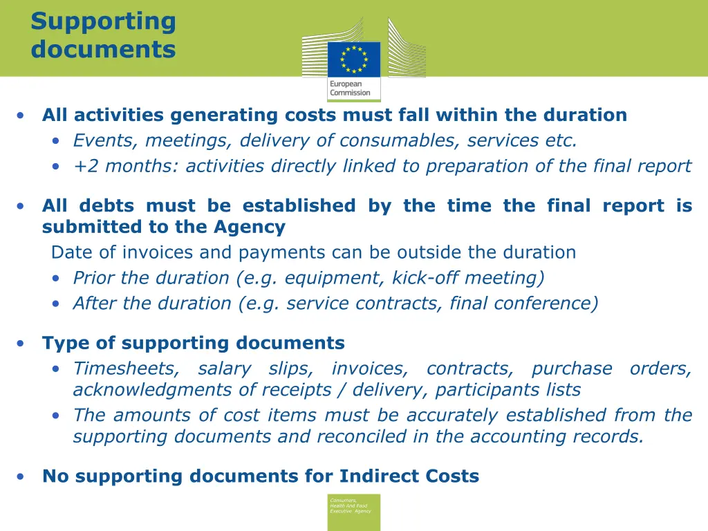 supporting documents