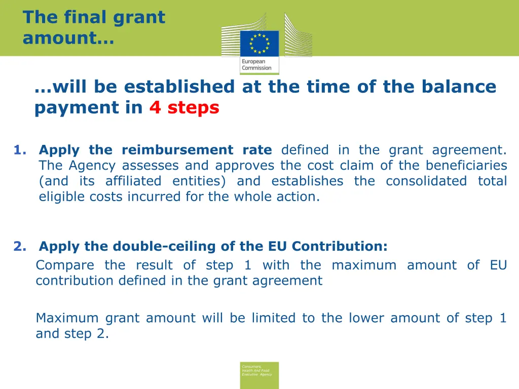 the final grant amount