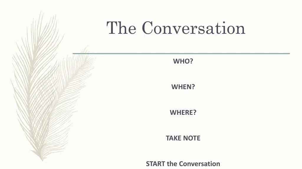 the conversation