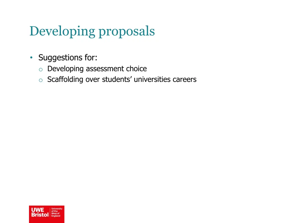 developing proposals