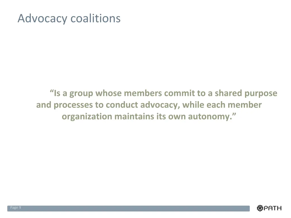 advocacy coalitions