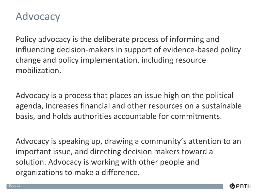 advocacy
