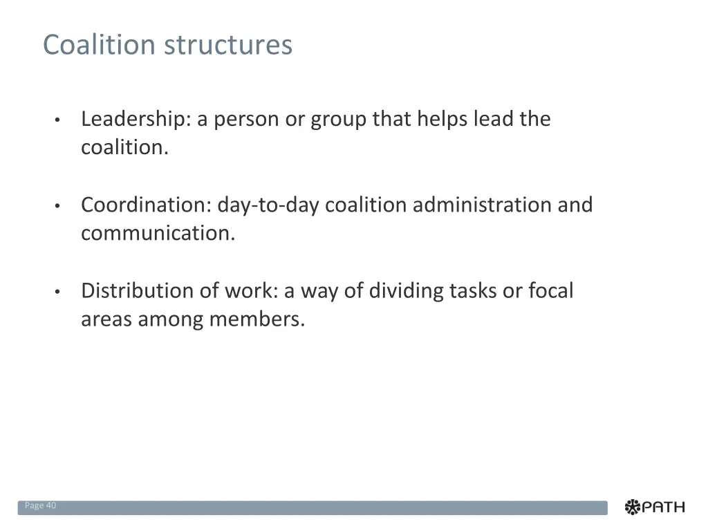 coalition structures