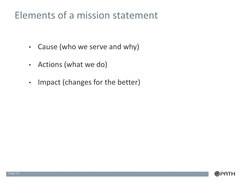 elements of a mission statement