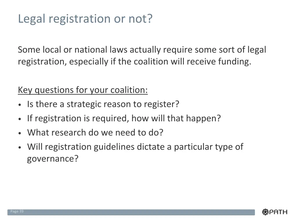 legal registration or not