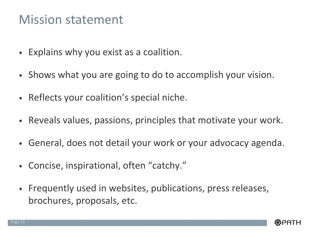 mission statement