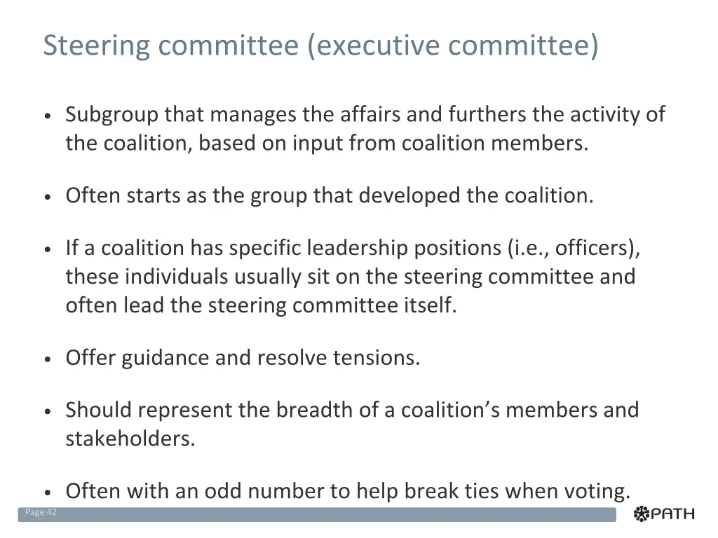 steering committee executive committee
