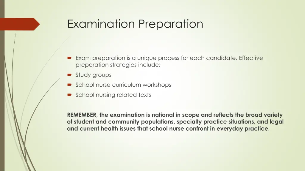 examination preparation