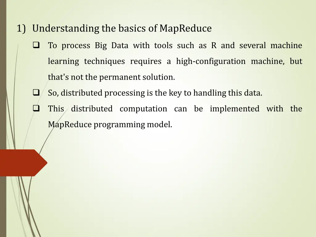 1 understanding the basics of mapreduce