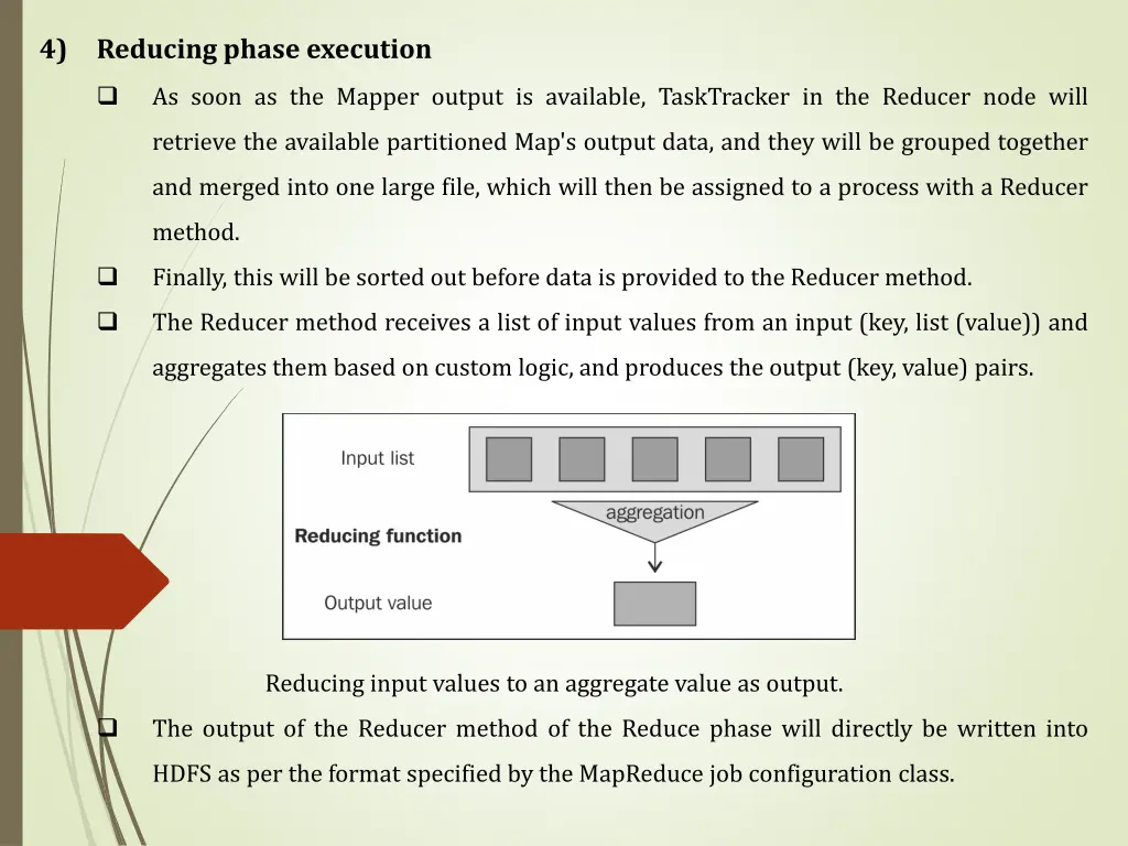 4 reducing phase execution