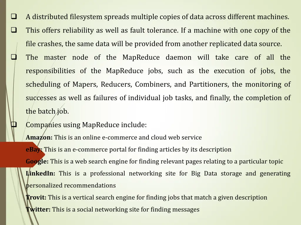 a distributed filesystem spreads multiple copies