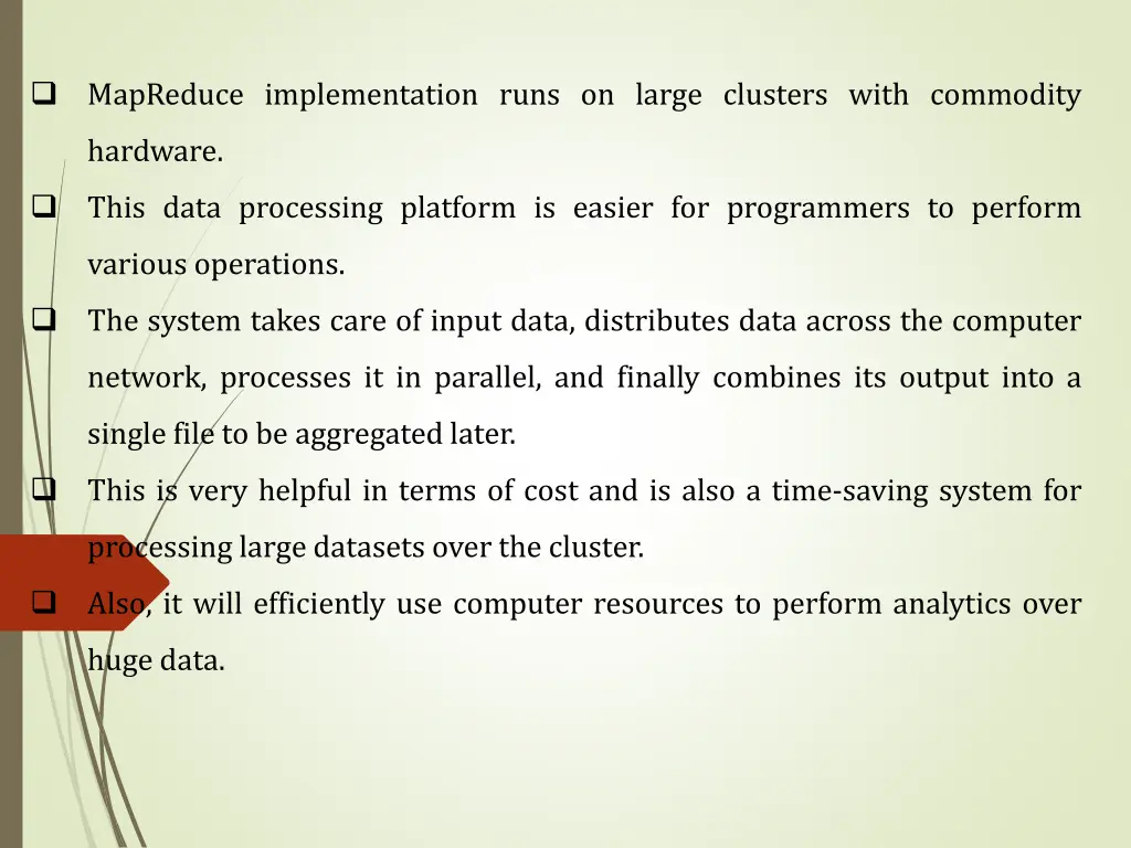 mapreduce implementation runs on large clusters