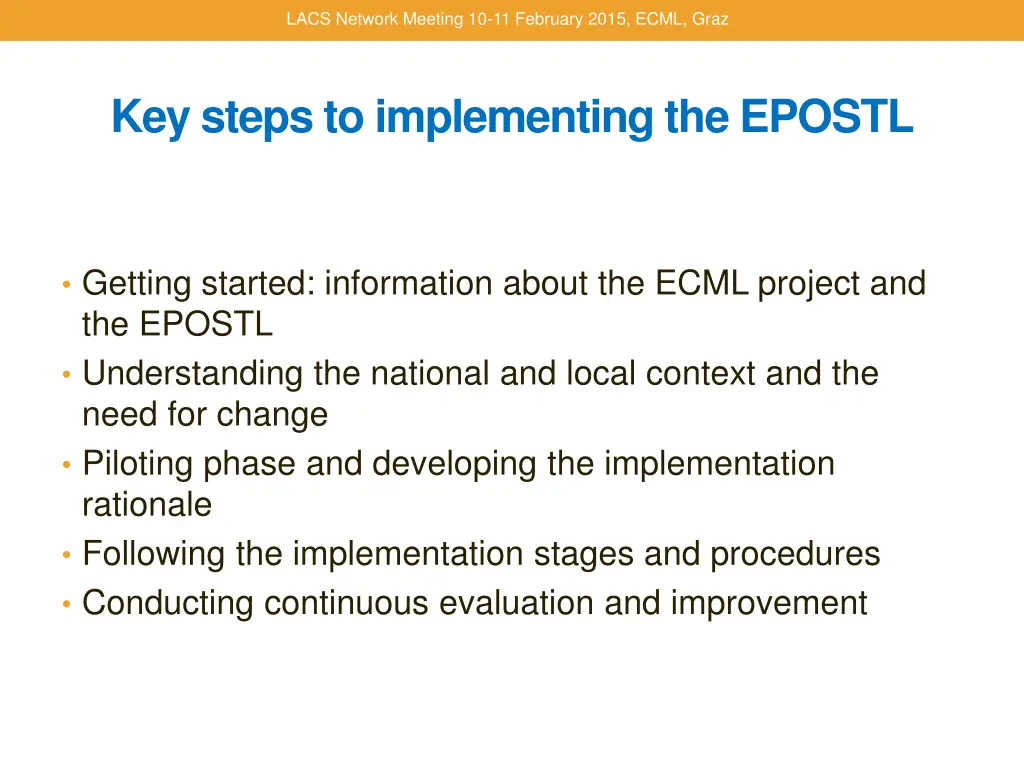 lacs network meeting 10 11 february 2015 ecml graz 1