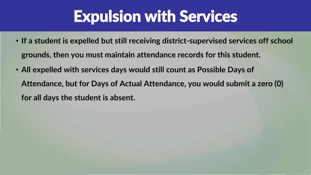 expulsion with services expulsion with services