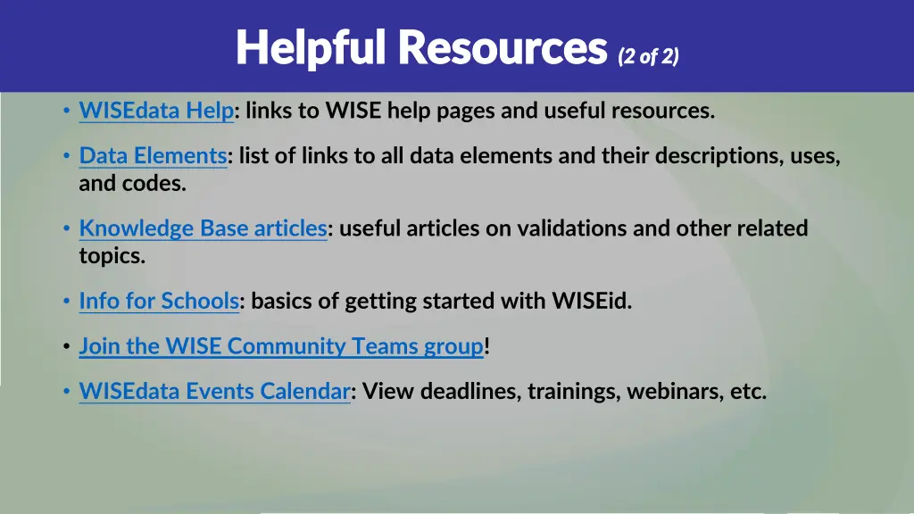 helpful resources helpful resources 2 of 2