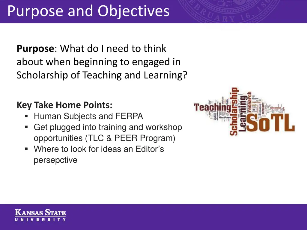 purpose and objectives