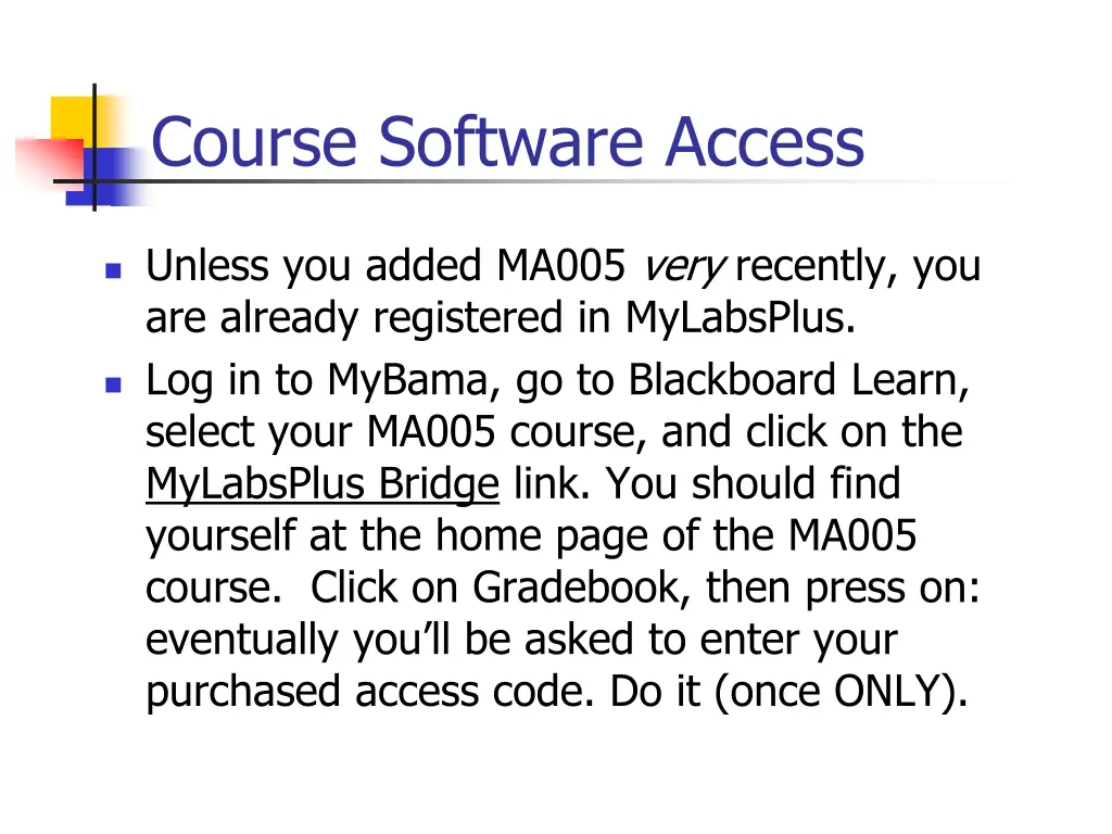 course software access
