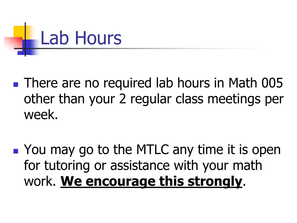 lab hours