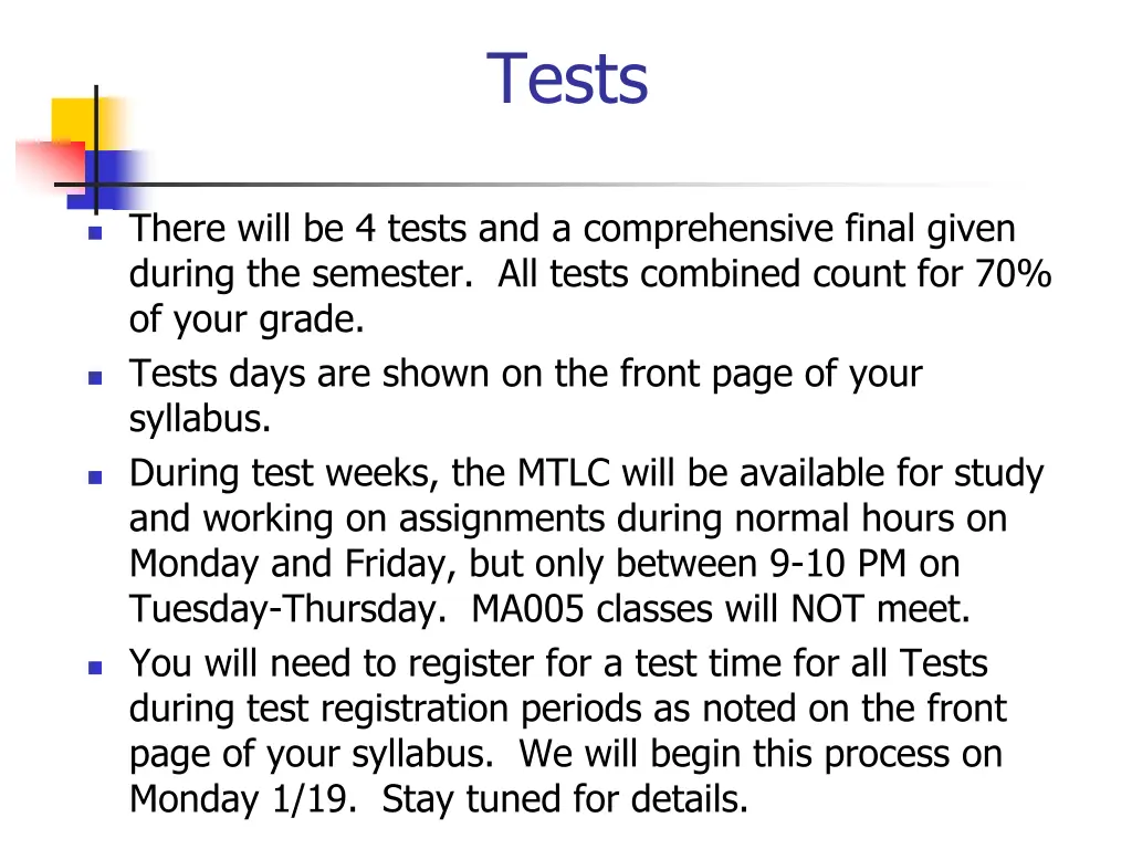 tests