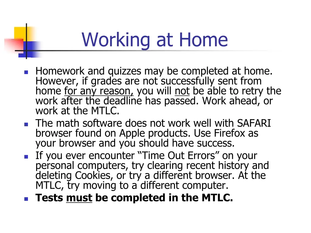 working at home