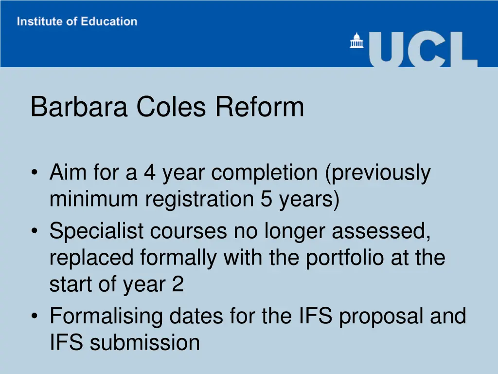 barbara coles reform