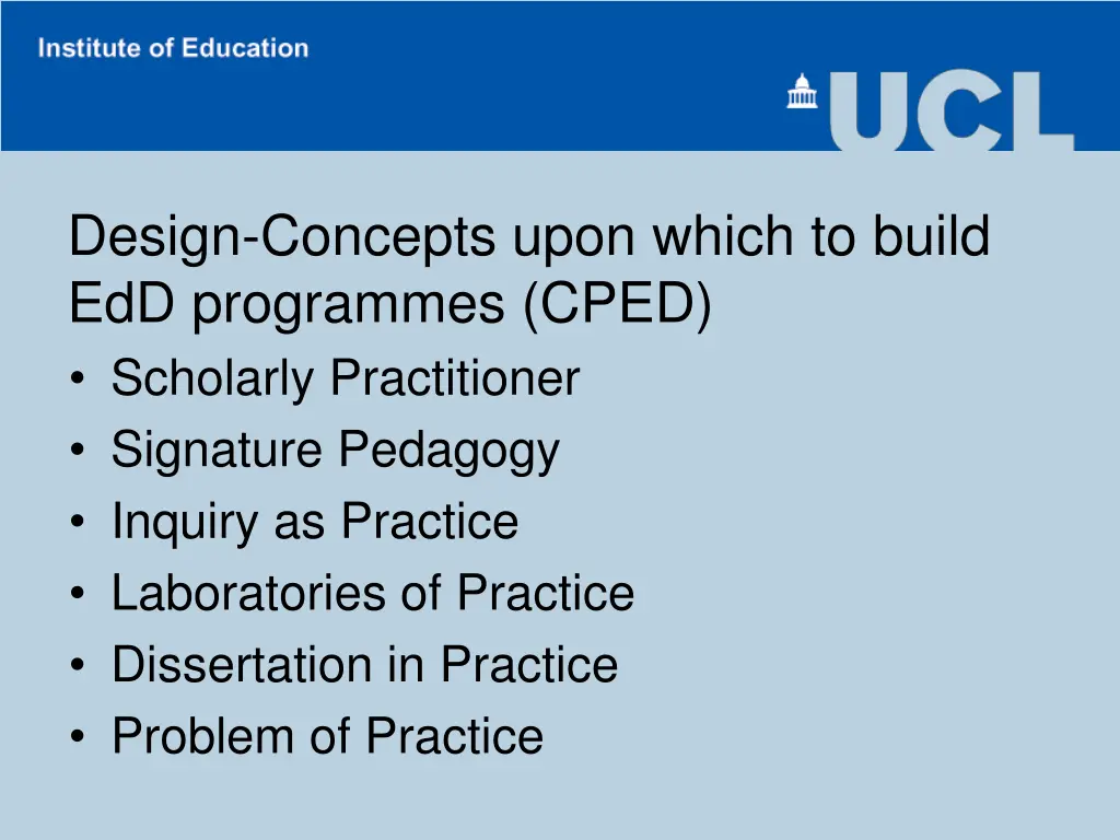 design concepts upon which to build