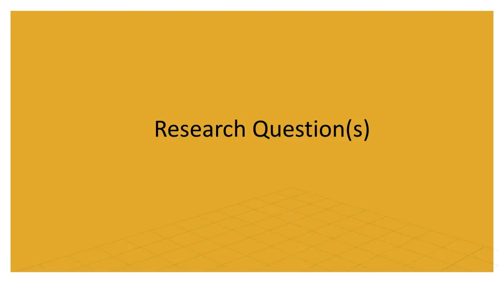 research question s
