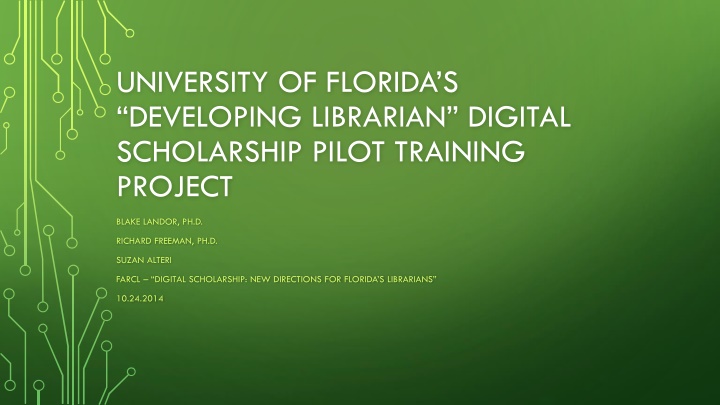 university of florida s developing librarian