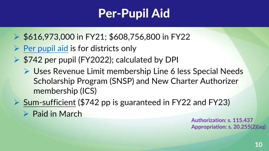 per pupil aid