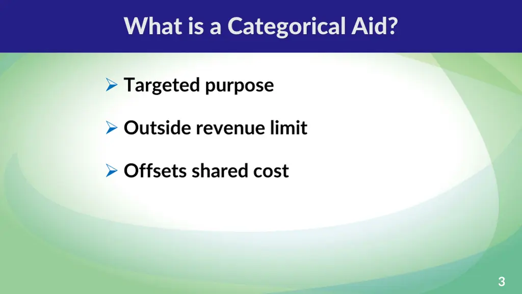 what is a categorical aid